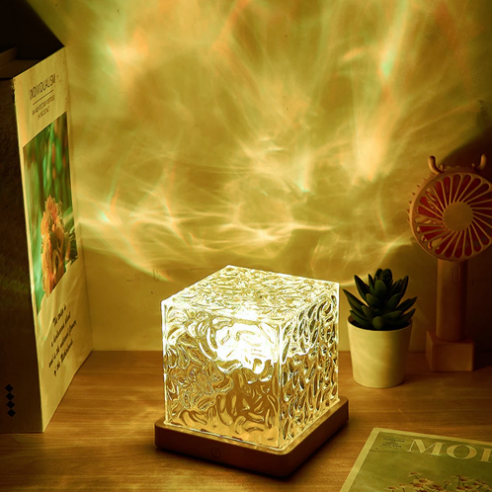 Lampe de chevet cube de crystal | Aurora