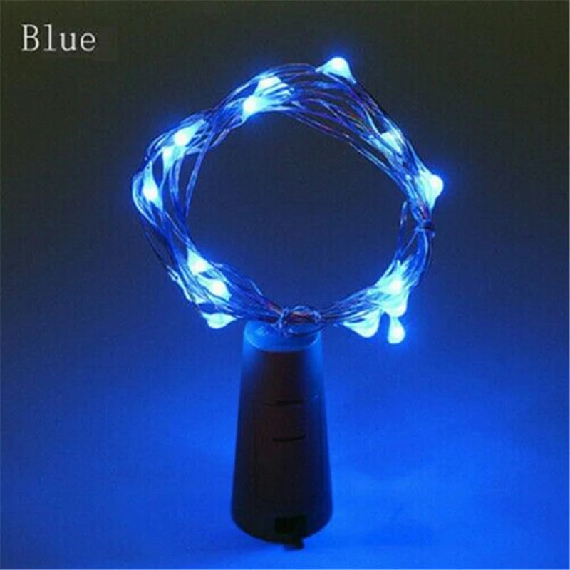 guirlande lumineuse LED en forme de bouchon pour bouteille décoration de mariage et de Noël en intérieur comme en extérieur (Féora)