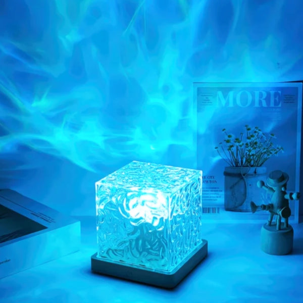 Lampe de chevet cube de crystal | Aurora